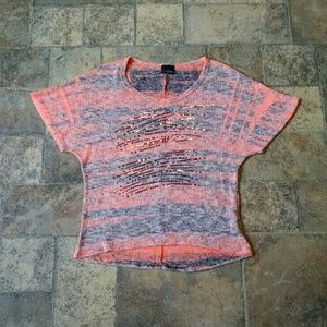 Daytrip neon knit sequin top size small
